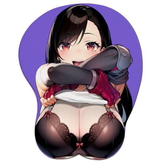 Tifa Pose C - FFVII Inspired 3D Oppai Wrist Support Mouse Pad