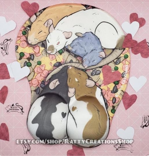 Rat Mousepad padded wrist Rest ergonomic Ratpad Rat Res