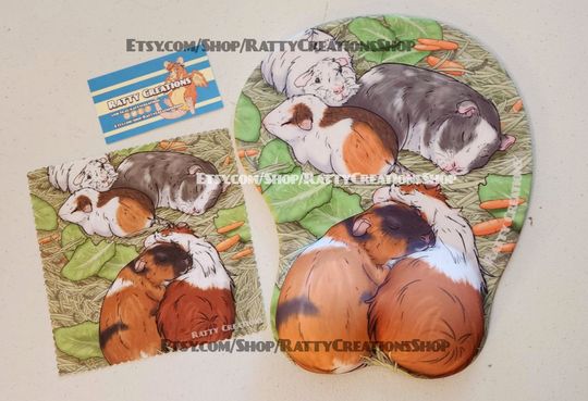 Guinea Pigs-  Padded Booty | Pecs | Eggs Ergonomic Mousepads Wrist Rest