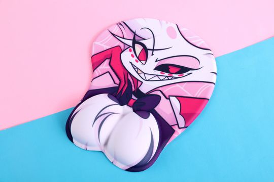 Hazbin Hotel Angel Dust 3D Mousepad | 10 Inch 3D Mousepad with Wrist Support