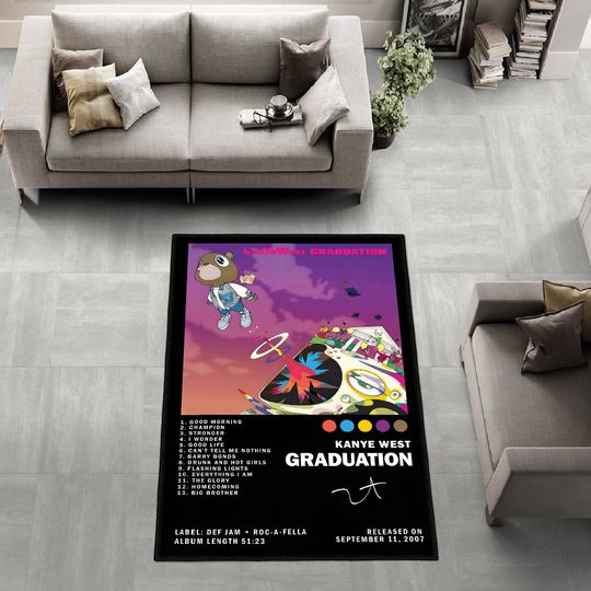 Kanye West Album Cover Rug, Album Cover Rug, Graduation Album Cover Rug, Area Rugs