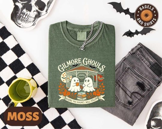 Gilmore Ghouls Shirt, Halloween Fall Vibes T-shirt, Comfort Colors Autumn Festival&nbsp;Shirt, Spooky Gilmore Girls Fan Sweater, Halloween Gift
