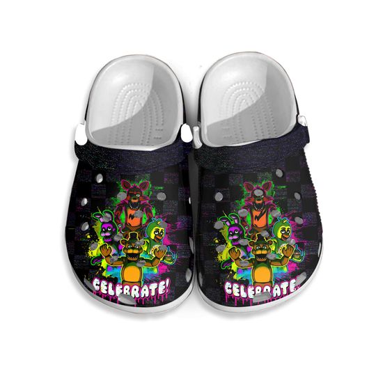 Five Nights At Freddy Halloween Shoes, FNAF Sandals, Freddy Fazbear Shoes, Horror Freddy Game Sandals, FNAF Fan Merch, Halloween Gift