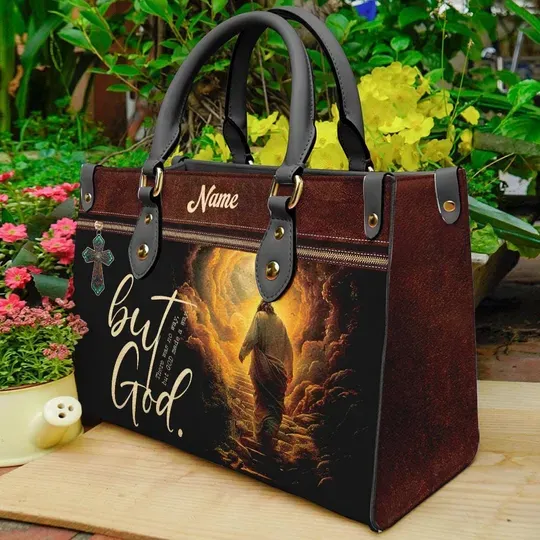 Personalized There Was No Way, But GOD Made A Way Leather Bag, Christian Leather Bags For Women, Mother's Day Gift