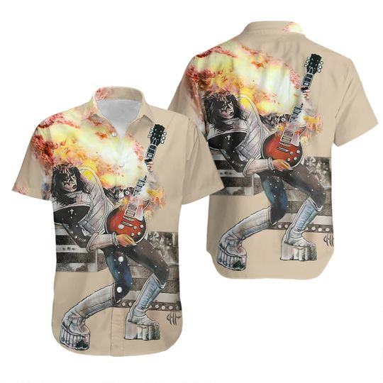 KISS Band Sock Me Short Sleeve Hawaiian Shirt