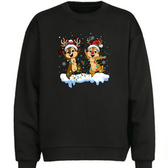 Disney Chip And Dale Christmas Sweatshirt, Cute Christmas Couples Sweatshirt
