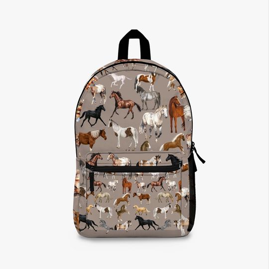 Rustic Charm Horse Backpack, Equestrian Design, Ideal Gift for Horse Lovers, Kids Horse Book Bag, Perfect for Back to School