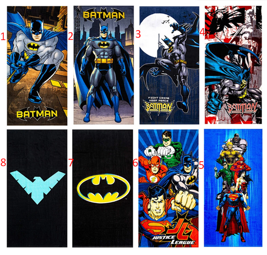 Batman DC Comics Beach Towel in 8 Design
