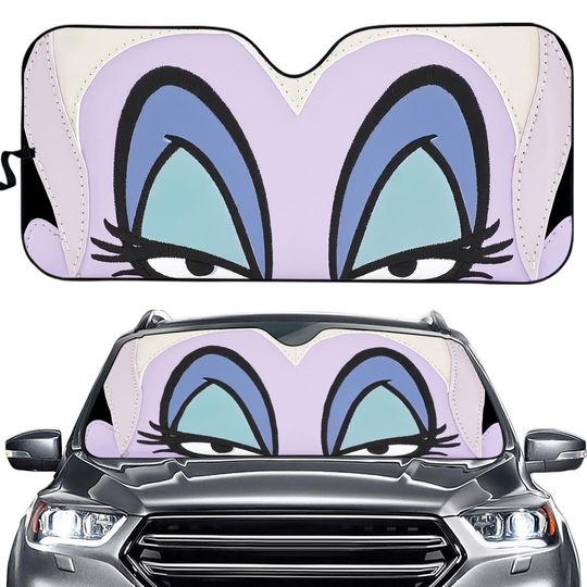 Villain Eyes Sunshade, The Little Mermaid Car Sun Shade, Ursula Decoration, Car Accessories, Car Uv Protect, Gift For Dad