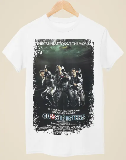 Ghostbusters - Movie Poster Inspired Unisex White T-Shirt
