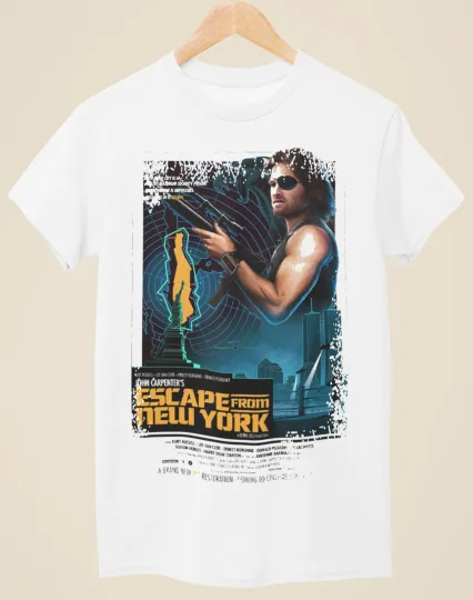 Escape From New York - Movie Poster Inspired Unisex White T-Shirt