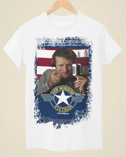 Good Morning Vietnam - Movie Poster Inspired Unisex White T-Shirt