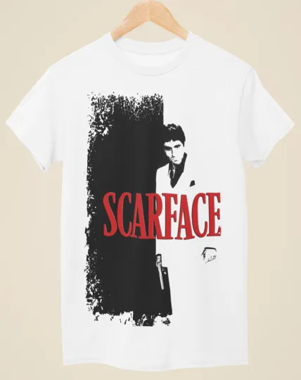 Scarface - Movie Poster Inspired Unisex White T-Shirt