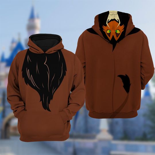 The Lion King 3D Costume Shirt, Lion Scar Cosplay Matching Hoodie, Animal Kingdom Shirt, Gift For Friend, Scar Halloween Costume