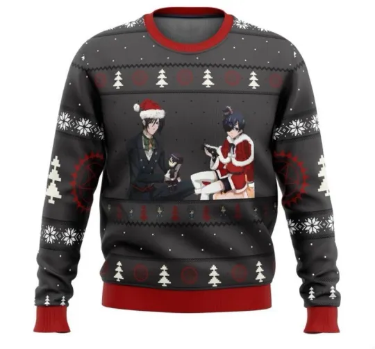 Kuroshitsuji Anime Christmas Sweatshirt, Sweater Hooded Sweater Coat