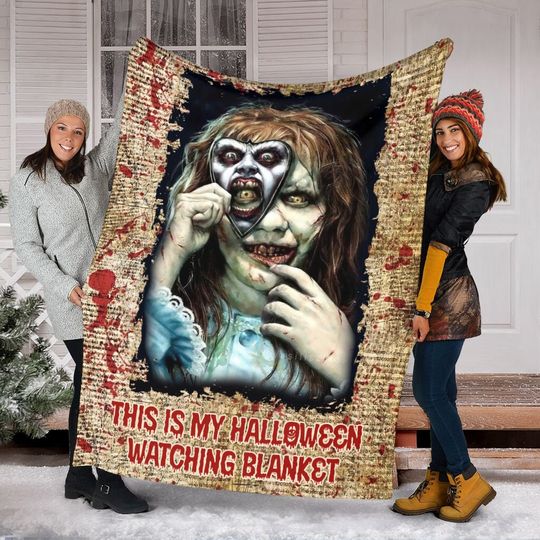 Annabelle The Movie Blanket, This Is My Halloween Watching Blanket, Movie Throw Blanket Halloween Gift
