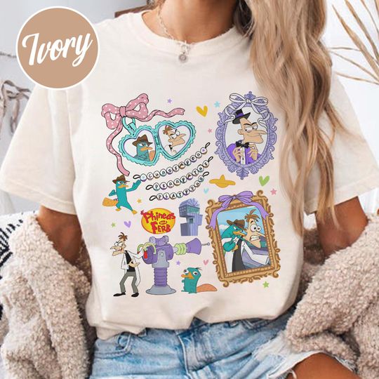 Coquette Bow Perry The Platypus Phineas And Ferb Shirt, Comfort Colors Phineas And Ferb Tee, Curse You Perry Platypus, Disneyland Trip Shirt