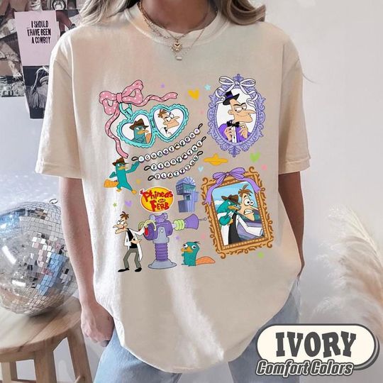 Comfort Coquette Bow Perry The Platypus Dr Doofenshmirtz Shirt, Phineas And Ferb Tee, Curse You Perry The Platypus, Disneyland Trip