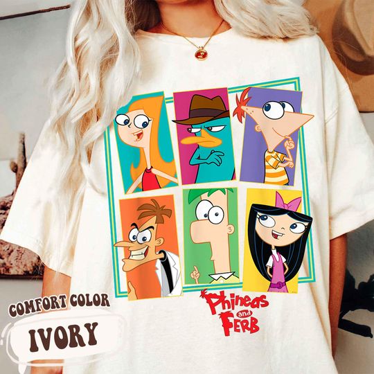 Disney Phineas and Ferb Collage T-Shirt, Perry the Platypus Tee, Candace Ferb Phineas Shirt, Phineas and Ferb Tee, Disneyland Matching Tee
