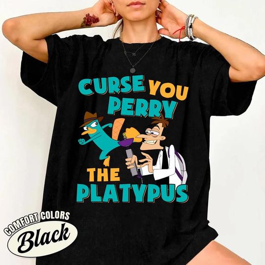 Comfort Colors Doof Curse You Perry The Platypus Shirt, Phineas And Ferb Shirt, Walt DisneyWorld Shirt, Disneyland Family Trip Shirt