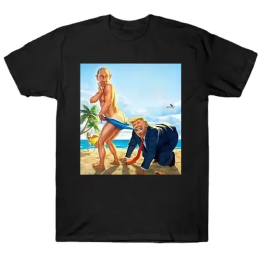 Funny Trump Putin Beach Comics T-shirt