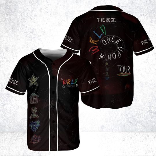 The Rose Once Upon AWRLD Tour Unisex Jersey, The Rose WRLD Road Map Baseball Jersey
