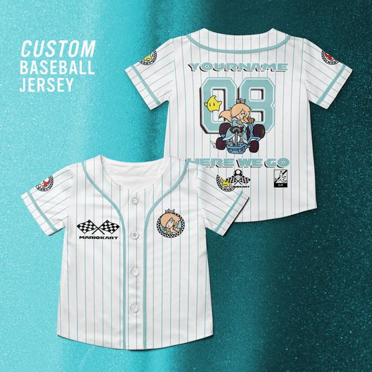 Custom Ronalisa Mario Kart Baseball Jersey, Nintendo Super Mario Jersey Shirt, Mario Kart Shirt, Nintendo Universal Studio Trip Shirt