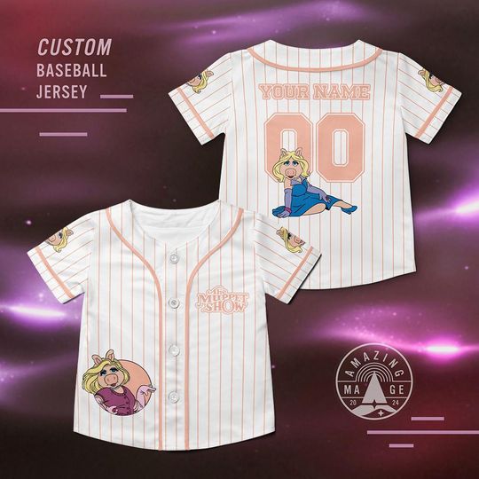 Miss Piggy The Muppet Baseball Jersey, Disney The Muppet Shirt, The Muppet Show Miss Piggy Disney Trip Shirt
