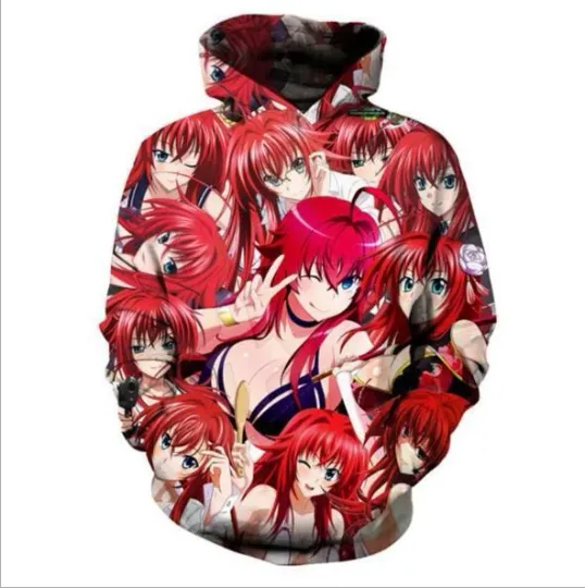 High School DxD Anime Manga Hooded Sweatshirt Shirt Hoodie Pullover Jumper Coat