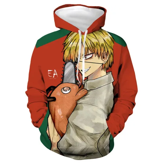 Chainsaw Anime Hooded Sweatshirt Hoodie Hooded Sweater Coat