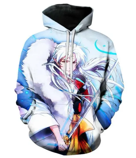 Inuyaasha Anime Hooded Sweatshirt Hoodie Hooded Pullover Jumper Coat