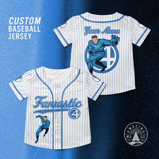 Mister Fantastic Fantastic Four Baseball Jersey, Disney Fantastic Four Comics Shirt, Marvel Comics Shirt, Marvel Disney Trip Shirt