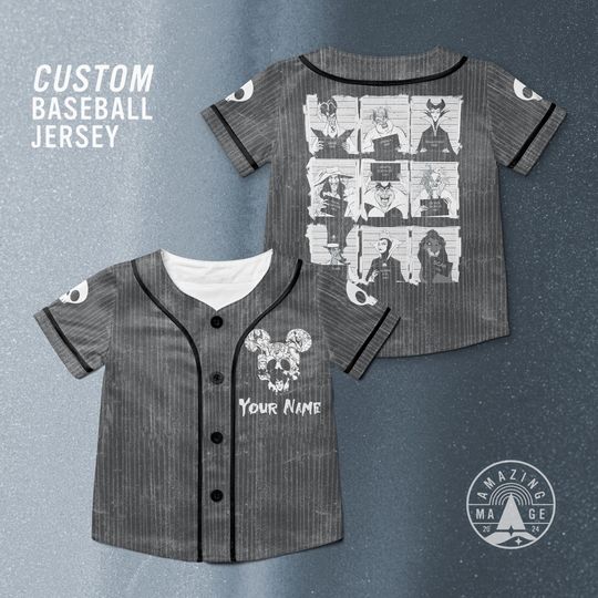 Disney Villains Baseball Jersey, Evil Queen Maleficent Disney Shirt, Disney Characters Family Trip Shirt, Halloween Christmas Gift