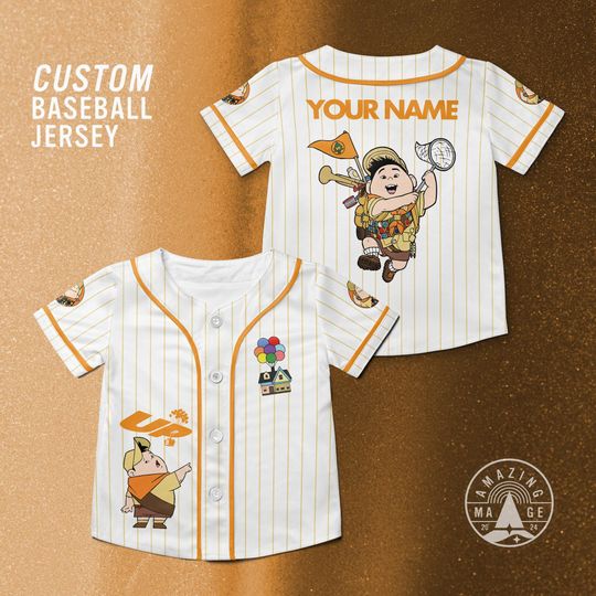 Custom Russell Up Movie Baseball Jersey, Disney Up Movie Jersey Shirt, Russell Wilderness Explorer Shirt, Disney Vacation Trip Shirt