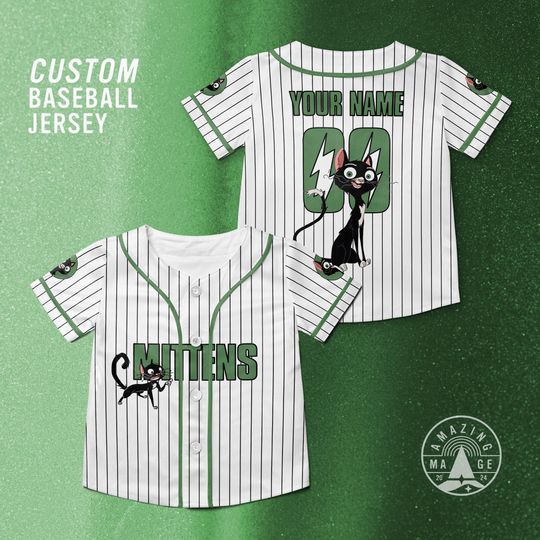 Custom Mittens Bolt Baseball Jersey, Disney Bolt Jersey Shirt, Mittens Cat Rhino's Dream Jersey Shirt, Summer Trip Shirt, Children Gift