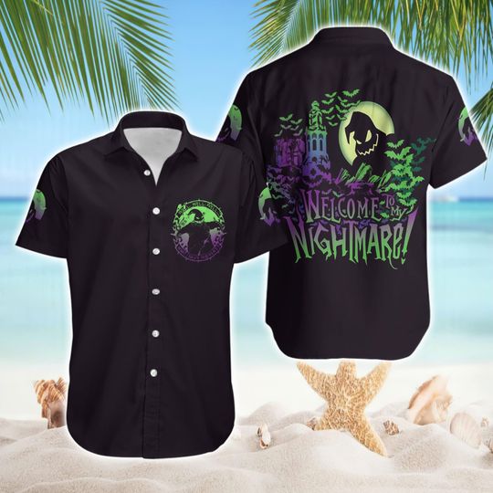 Oogie Boogie Ghost Halloween Hawaiian Shirt, Oogie Boogie Bash 2025 Shirt Hawaiian, Jack and Sally Shirt, Disneyland Family Trip Shirt