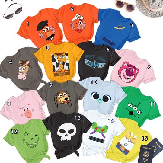 Toy Story Costume Inspired Matching Shirt, Toy Characters Movie Gifts, Birthday Party Theme Gift, Family Trip Tee, Magic Kingdom T-Shirt