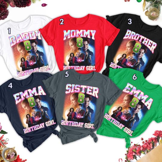 Custom Name Zombies 4 Birthday Shirt, Personalized Birthday Family Matching Shirts, Descendants Zombies Kid Shirt Outfit