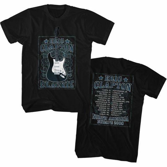 Eric Clapton NA Europe Black Adult T-Shirt