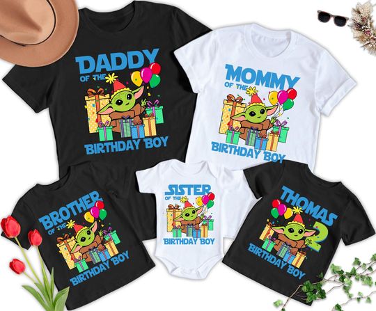Personalized Birthday Family T-Shirt, Galaxy's Edge Movie Matching Tee, Birthday Boy/Girl Toddler, Gifts For Kids, Family Party Theme Shirts