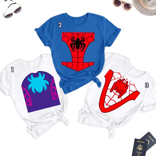 Spidey and Friends Cosplay Matching Shirt, Super Hero Costume, Superhero Birthday Party Gifts, Halloween Costume For Family Group T-Shirt