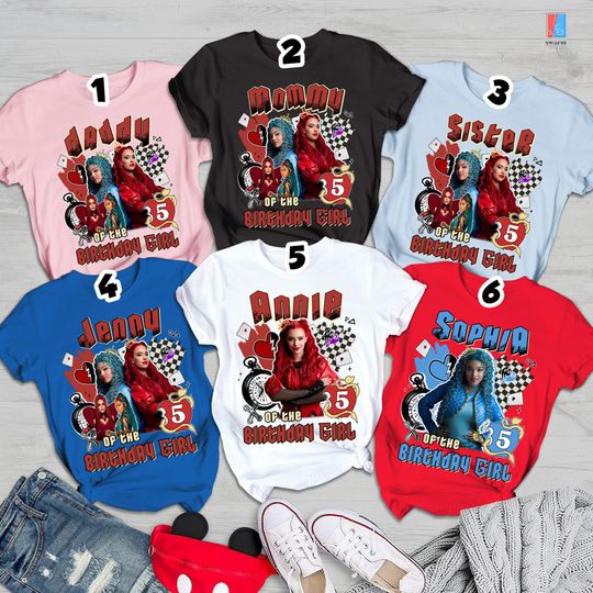 Descendants The Rise of Red Birthday Shirt, Descendants Birthday Girl Shirt, Descendants T-Shirt, Disneyland Birthday Shirt, Birthday Gift