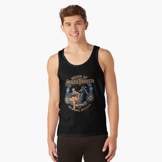 House of Haarleyy Davidson mil waukee Wisconsin Tank Top