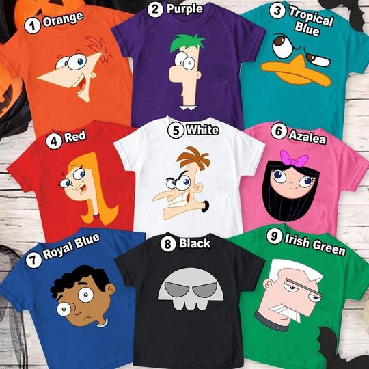 Phineas and Ferb Perry The Platypus Big Face Costume Shirt, Disneyland Family Matching Shirt, Disneyland Channel Halloween Matching Tee