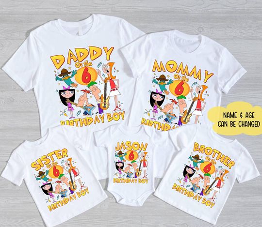 Phineas And Ferb Shirt | Phineas And Ferb Family Shirt | Phineas And Ferb Birthday Shirt | Family Birthday Shirt