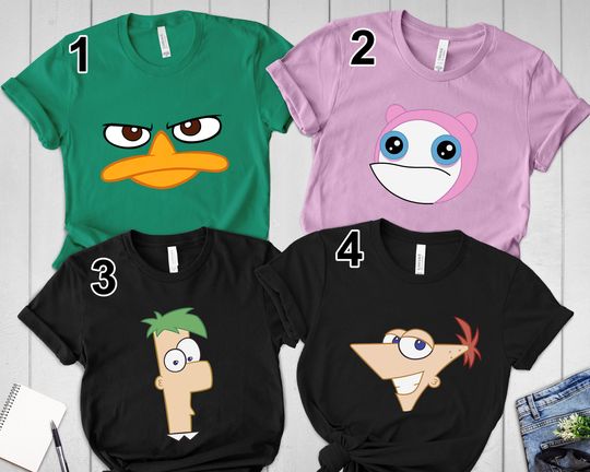 Disney Phineas And Ferb Big Face T-Shirt, Disney Phineas Ferb Meap Perry Shirt, Perry the Platypus Tee, Disneyland Family Matching Shirt