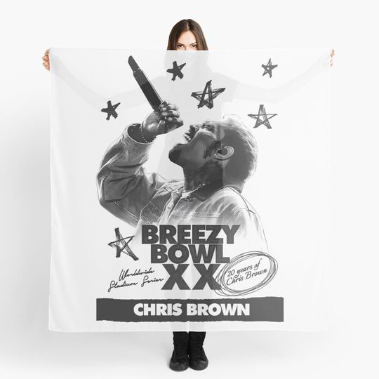 Chris Brown Breezy Bowl Concert Scarf, Concert Outfit
