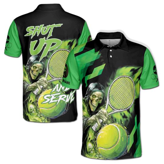 Custom Name Lets The Death Play Tennis Polo Shirt