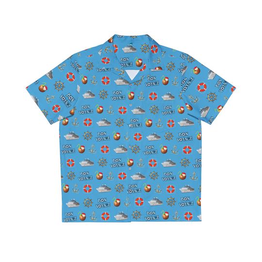 Cruise Bon Voyage Men’s Hawaiian Shirt – All Over Print Vacation Outfit