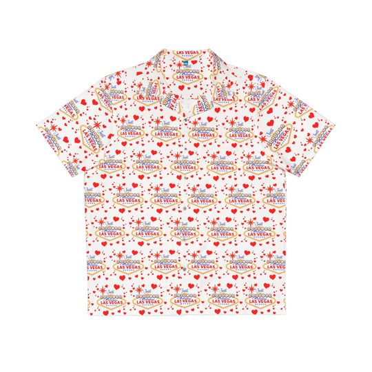 Vegas Just Married Men’s Hawaiian Shirt – Groom Celebration Vacation Style